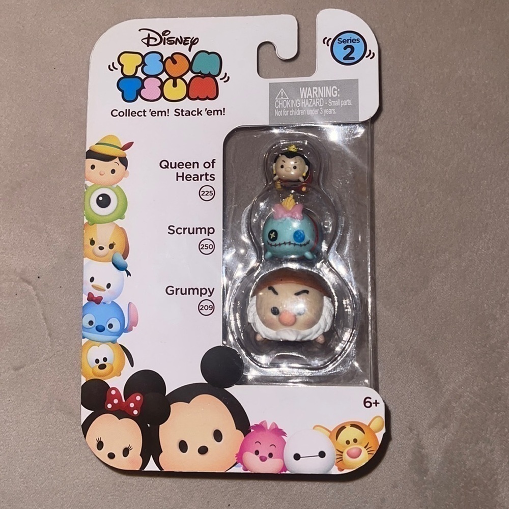 Disney TSUM TSUM Stackable - Grumpy, Scrump and Queen of Hearts - New In Package